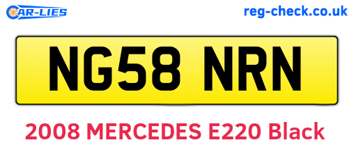 NG58NRN are the vehicle registration plates.