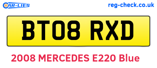 BT08RXD are the vehicle registration plates.