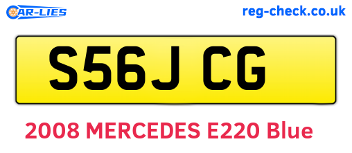 S56JCG are the vehicle registration plates.