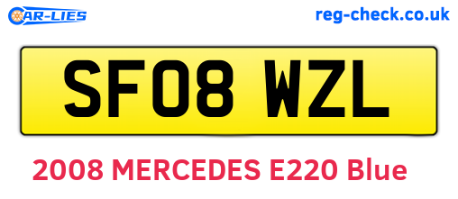 SF08WZL are the vehicle registration plates.