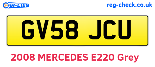 GV58JCU are the vehicle registration plates.