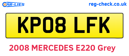 KP08LFK are the vehicle registration plates.