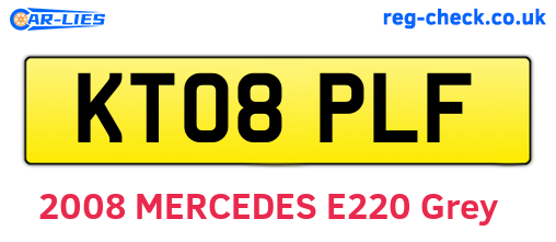 KT08PLF are the vehicle registration plates.