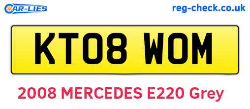 KT08WOM are the vehicle registration plates.