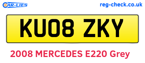 KU08ZKY are the vehicle registration plates.