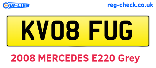 KV08FUG are the vehicle registration plates.