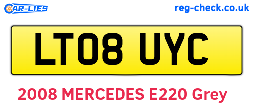 LT08UYC are the vehicle registration plates.