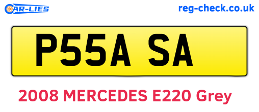 P55ASA are the vehicle registration plates.