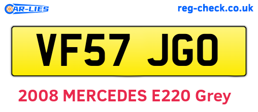 VF57JGO are the vehicle registration plates.
