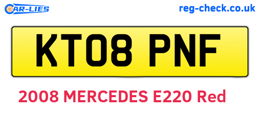 KT08PNF are the vehicle registration plates.