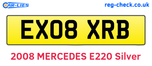 EX08XRB are the vehicle registration plates.