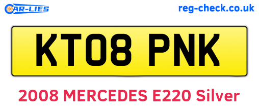 KT08PNK are the vehicle registration plates.