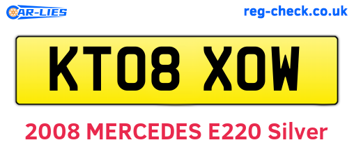 KT08XOW are the vehicle registration plates.