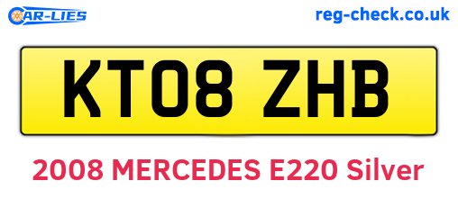KT08ZHB are the vehicle registration plates.
