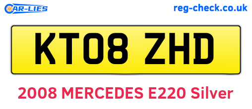 KT08ZHD are the vehicle registration plates.