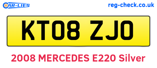 KT08ZJO are the vehicle registration plates.