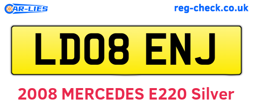 LD08ENJ are the vehicle registration plates.