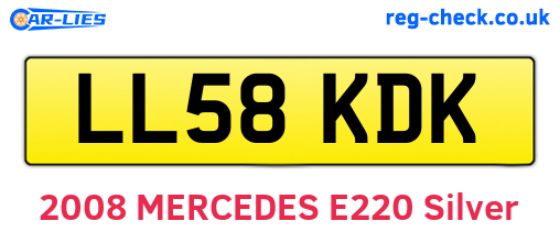 LL58KDK are the vehicle registration plates.