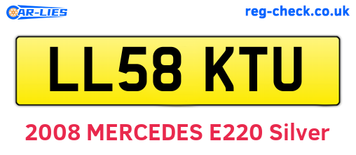 LL58KTU are the vehicle registration plates.