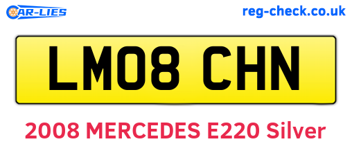 LM08CHN are the vehicle registration plates.