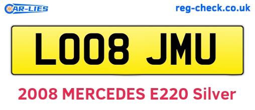 LO08JMU are the vehicle registration plates.
