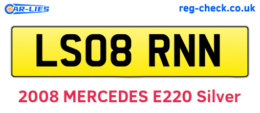 LS08RNN are the vehicle registration plates.