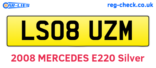LS08UZM are the vehicle registration plates.