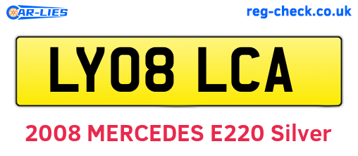 LY08LCA are the vehicle registration plates.