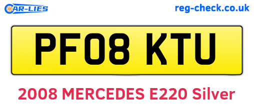 PF08KTU are the vehicle registration plates.