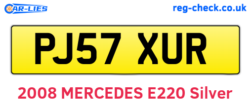 PJ57XUR are the vehicle registration plates.