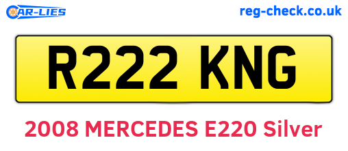 R222KNG are the vehicle registration plates.