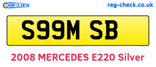 S99MSB are the vehicle registration plates.
