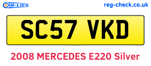 SC57VKD are the vehicle registration plates.