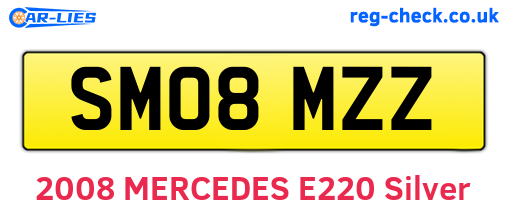 SM08MZZ are the vehicle registration plates.