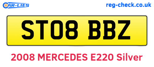 ST08BBZ are the vehicle registration plates.