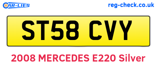 ST58CVY are the vehicle registration plates.