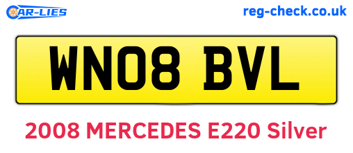 WN08BVL are the vehicle registration plates.