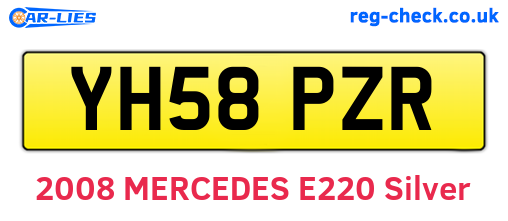 YH58PZR are the vehicle registration plates.