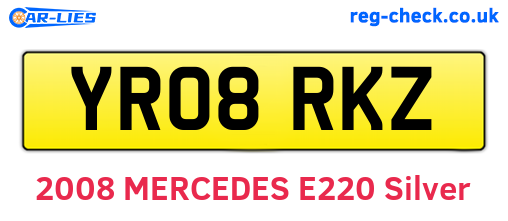 YR08RKZ are the vehicle registration plates.