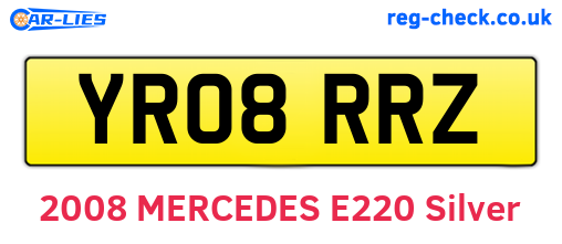 YR08RRZ are the vehicle registration plates.
