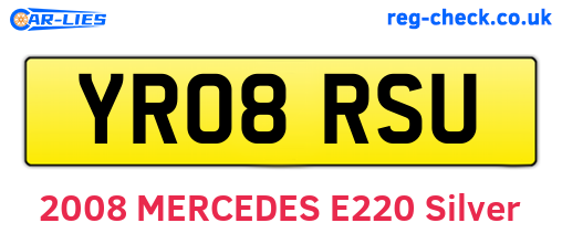 YR08RSU are the vehicle registration plates.