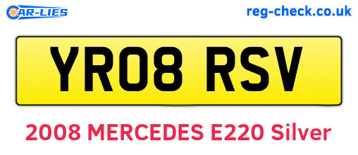 YR08RSV are the vehicle registration plates.