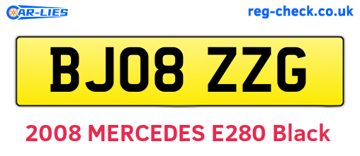 BJ08ZZG are the vehicle registration plates.