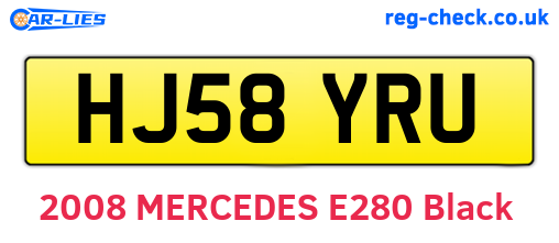 HJ58YRU are the vehicle registration plates.