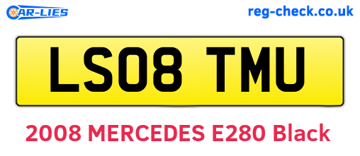 LS08TMU are the vehicle registration plates.