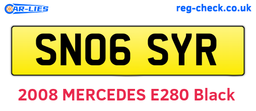 SN06SYR are the vehicle registration plates.