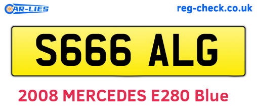 S666ALG are the vehicle registration plates.