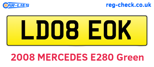 LD08EOK are the vehicle registration plates.