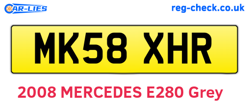 MK58XHR are the vehicle registration plates.