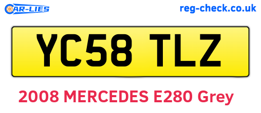YC58TLZ are the vehicle registration plates.